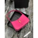 [In stock in seconds][Original Leather] Rose Red Plain _2022 spring and summer new underarm bag Le5A7 BagStrongly recommend   one of the treasure bags this year! Minimalist shape   metal logo Buckle closure design Adjust