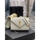 [In stock in seconds]#Envelope #White with Gold BuckleMedium grain embossed quilted leather envelope bagClassic is timeless, beautiful out of the sky V pattern spelling diamond pattern of caviar, Italian cowhide with eye