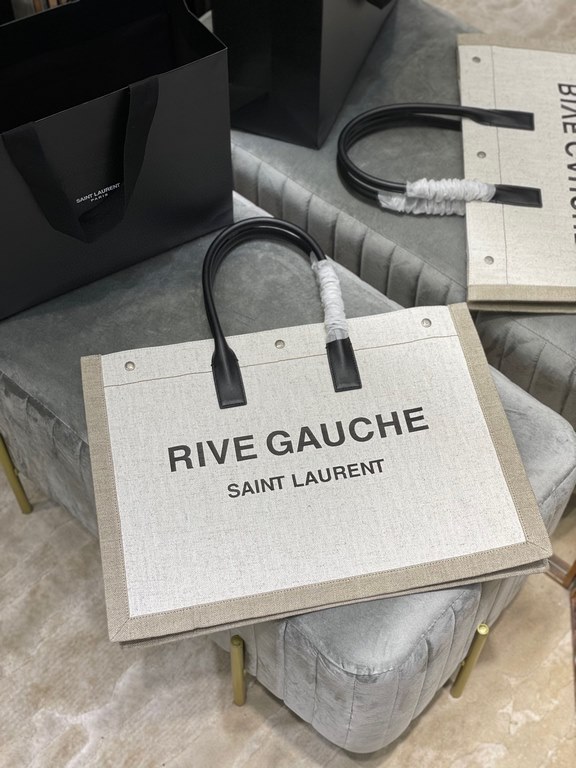 [Spot seconds to send]Rive Gauche Tote Bag, left bank shopping bag  , from custom linen material to hardware in to silk screen, every detail I demand perfection! zp purchased open mold customization, seriously, this is t