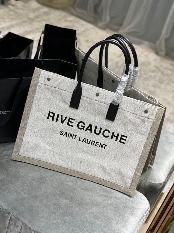 [Spot seconds to send]Rive Gauche Tote Bag, left bank shopping bag  , from custom linen material to hardware in to silk screen, every detail I demand perfection! zp purchased open mold customization, seriously, this is t