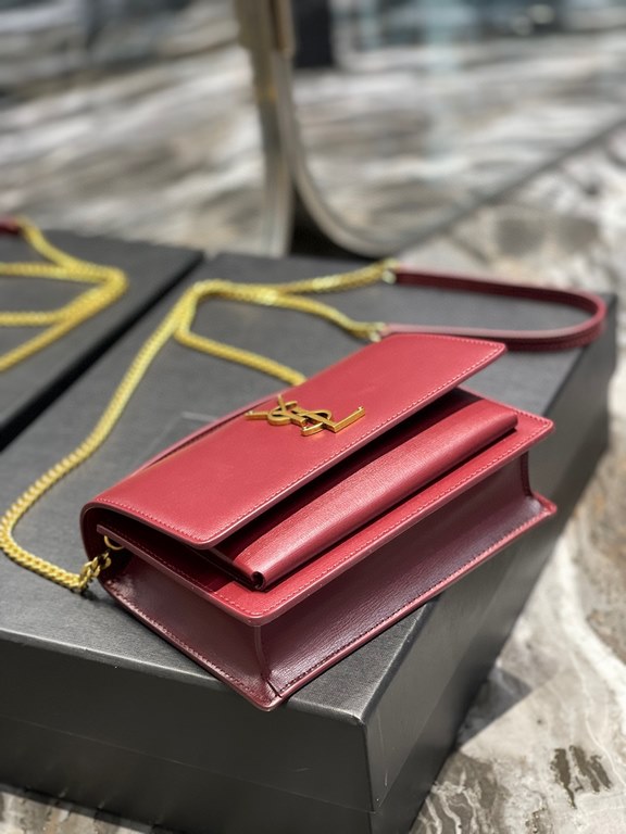 [In stock in seconds]#          #Burgundy and gold button toothpick pattern_Coming! Coming! The new Sunset Bag toothpick print version it's here! Continuing the classic SUNSET flap shape silhouette, a series of small cha