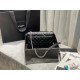 [In stock in seconds]#        #[Original leather version#Black with silver buckles#Small Grained Embossed Quilted Leather Envelope BagClassic is timeless, the beauty of the heavenly V grain quilted diamond caviar pattern