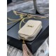 [In Stock Seconds]Apricot Cotton and Linen Material              Camera bag, customized cotton linen with imported Italian calfskin! Very exquisite! With fashionable tassel charm! Inside and outside the full leather, the