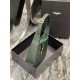 [In stock in seconds][Original Leather] Dark Green Crocodile _2021 spring and summer new underarm bag Le5A7 BagStrongly recommend   one of the treasure bags this year! Minimalist shape   metal logo Buckle closure design 