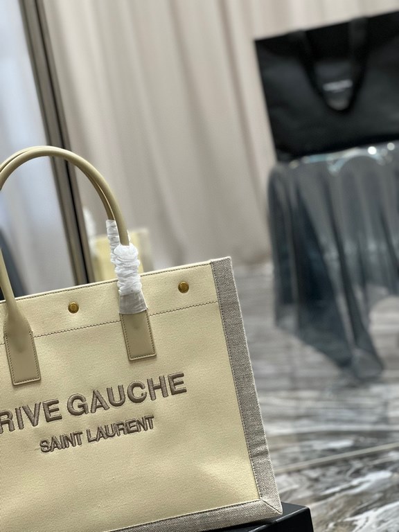 [Spot seconds to send]Rive Gauche Tote Bag, left bank shopping bag  , from custom linen material to hardware in to the embroidery process, every detail I demand perfection! zp purchased open mold customization, honestly,