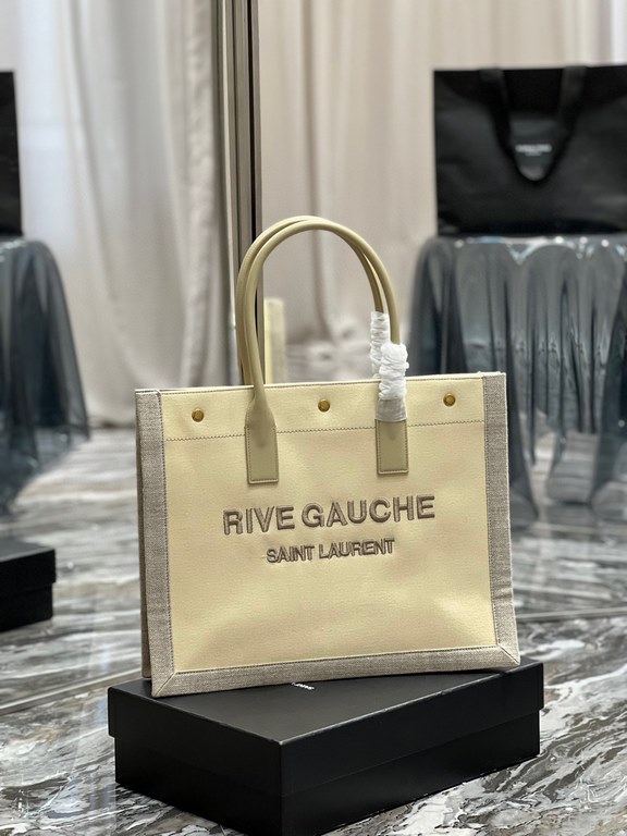 [Spot seconds to send]Rive Gauche Tote Bag, left bank shopping bag  , from custom linen material to hardware in to the embroidery process, every detail I demand perfection! zp purchased open mold customization, honestly,