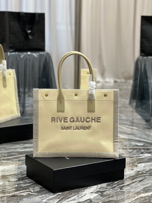 [Spot seconds to send]Rive Gauche Tote Bag, left bank shopping bag  , from custom linen material to hardware in to the embroidery process, every detail I demand perfection! zp purchased open mold customization, honestly,