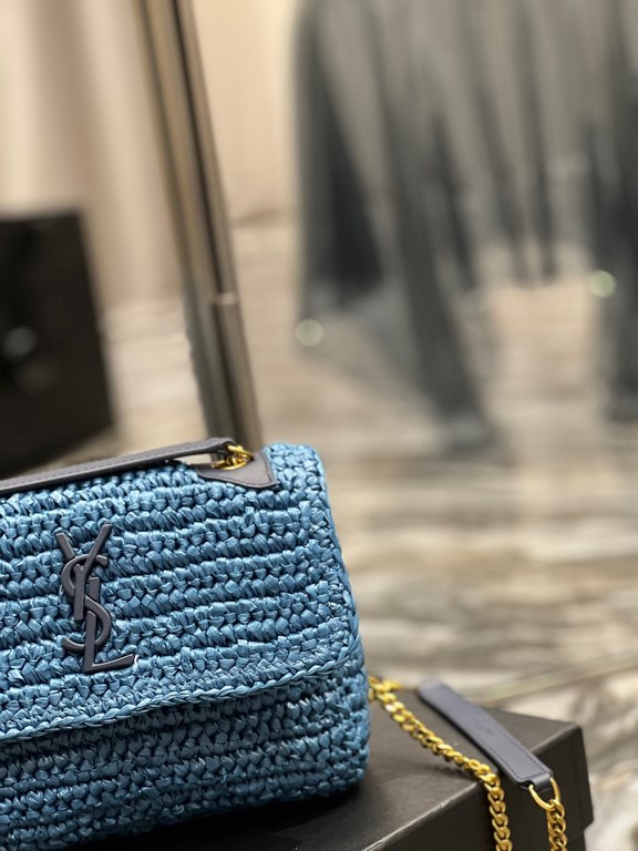 [In stock in seconds]  straw woven bag fast fallNiki woven bag to la~Full of artistic atmosphere , Raffia grass weaving is very solid, super texture, French lazy wind, daily with private clothes will not be wrong single 