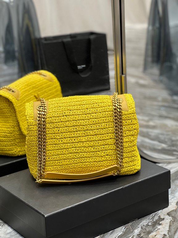 [In stock in seconds]  straw woven bag fast fallNiki woven bag to la~Full of artistic atmosphere , Raffia grass weaving is very solid, super texture, French lazy wind, daily with private clothes will not be wrong single 