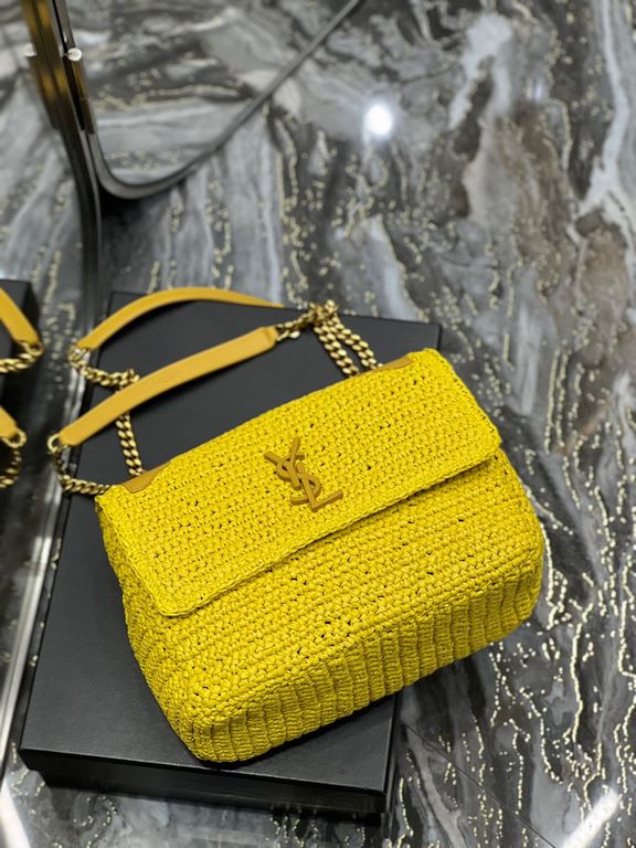 [In stock in seconds]  straw woven bag fast fallNiki woven bag to la~Full of artistic atmosphere , Raffia grass weaving is very solid, super texture, French lazy wind, daily with private clothes will not be wrong single 