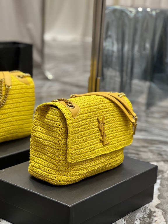 [In stock in seconds]  straw woven bag fast fallNiki woven bag to la~Full of artistic atmosphere , Raffia grass weaving is very solid, super texture, French lazy wind, daily with private clothes will not be wrong single 