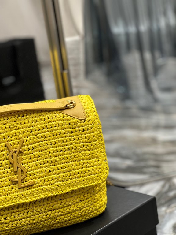 [In stock in seconds]  straw woven bag fast fallNiki woven bag to la~Full of artistic atmosphere , Raffia grass weaving is very solid, super texture, French lazy wind, daily with private clothes will not be wrong single 