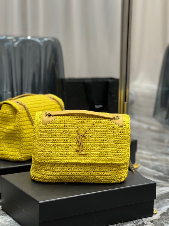 [In stock in seconds]  straw woven bag fast fallNiki woven bag to la~Full of artistic atmosphere , Raffia grass weaving is very solid, super texture, French lazy wind, daily with private clothes will not be wrong single 