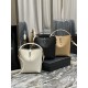 LE 5à7_Bucket BagBlackwhitealmond color cowhide with gold buckle