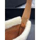 [In stock in seconds][Original Leather] Caramel color with lamb's wool gold buckle _2022 fall and winter new underarm bag Le5A7 BagStrongly recommend   one of the treasure bags this year! Minimalist shape   metal logo Bu