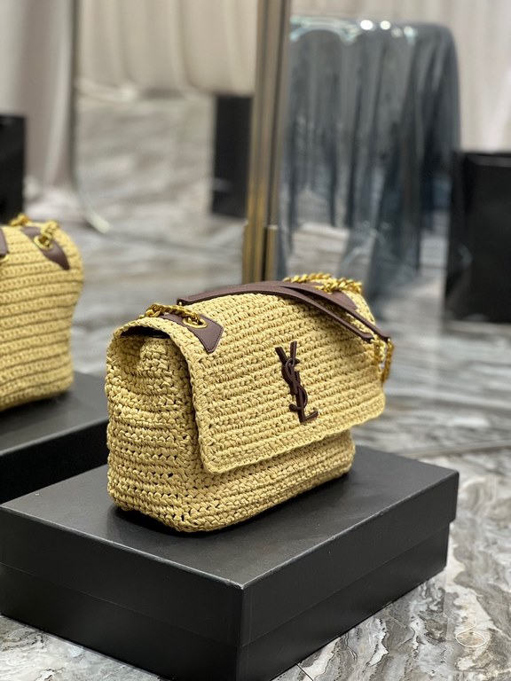 [In stock in seconds]  straw woven bag fast fallNiki woven bag to la~Full of artistic atmosphere , Raffia grass weaving is very solid, super texture, French lazy wind, daily with private clothes will not be wrong single 