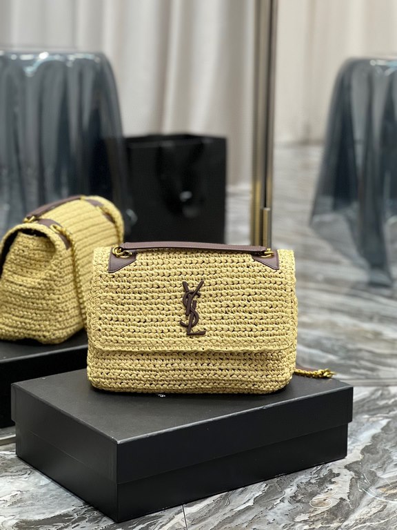 [In stock in seconds]  straw woven bag fast fallNiki woven bag to la~Full of artistic atmosphere , Raffia grass weaving is very solid, super texture, French lazy wind, daily with private clothes will not be wrong single 