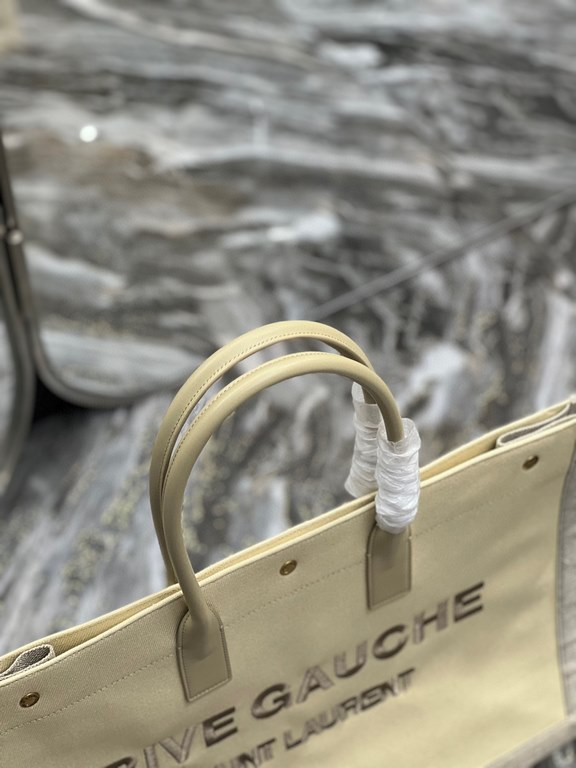 [Spot seconds]_Rive Gauche Tote Bag, left bank shopping bag  , from customized cotton and linen material to logo embroidery process, every detail I ask for perfection! zp purchased open mold customization, seriously, thi