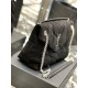 [In stock in secondsBlack silver buckle frosted model-               _ quilted lambskin bag, 100% lambskin production, soft and delicate feel, as if embracing the clouds   like feeling; classic Y family logo, chain and g