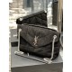 [In stock in secondsBlack silver buckle frosted model-               _ quilted lambskin bag, 100% lambskin production, soft and delicate feel, as if embracing the clouds   like feeling; classic Y family logo, chain and g