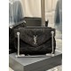 [In stock in secondsBlack silver buckle frosted model-               _ quilted lambskin bag, 100% lambskin production, soft and delicate feel, as if embracing the clouds   like feeling; classic Y family logo, chain and g