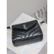 Loulou 20cm-Black with Silver BuckleY family classic explosive models! The most practical and versatile, imported Italian cowhide leather carefully crafted, feel great! The bag is ultra-light weight, no sense of burden, 