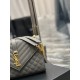 [In stock in seconds]#Envelope# Gray with Gold BuckleMedium grain embossed quilted leather envelope bagClassic is timeless, beautiful out of the sky V grain quilted diamond caviar pattern, Italian cowhide with eye-catchi