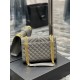 [In stock in seconds]#Envelope# Gray with Gold BuckleMedium grain embossed quilted leather envelope bagClassic is timeless, beautiful out of the sky V grain quilted diamond caviar pattern, Italian cowhide with eye-catchi