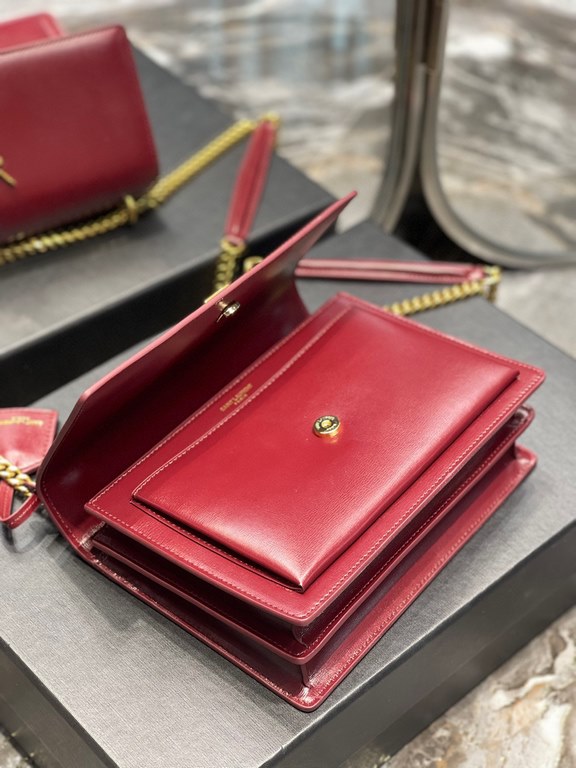 [In stock in seconds]              #Burgundy with gold buttons #The unbeatable classic toothpick print sunset sunset bag! Out for such a long time the heat is still unabated, it can be seen that it is loved to an extraor