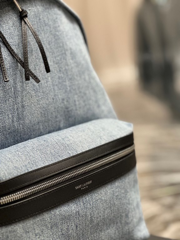 [In stock in seconds]  Shoulder bag arrived _ washed denim with leather modelsCounter limited launch Crafted to create this backpack, washed very craftsmanship, with imported Italian cowhide, very light and convenient, p