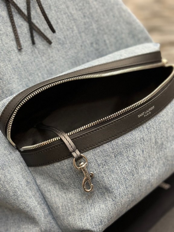 [In stock in seconds]  Shoulder bag arrived _ washed denim with leather modelsCounter limited launch Crafted to create this backpack, washed very craftsmanship, with imported Italian cowhide, very light and convenient, p