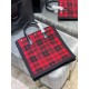 [In Stock Seconds][Vertical version]_  red plaidRive Gauche Tote Bag, left bank shopping bag  , from custom tweed material to hardware in to the logo embroidery process, every detail I ask for perfection! zp purchased op