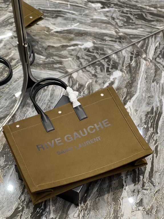 [Spot seconds to send]Rive Gauche Tote Bag, left bank shopping bag  , from custom linen material to hardware in to silk screen, every detail I demand perfection! zp purchased open mold customization, seriously, this is t