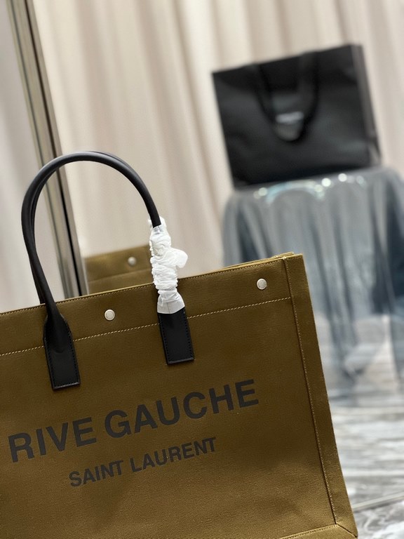 [Spot seconds to send]Rive Gauche Tote Bag, left bank shopping bag  , from custom linen material to hardware in to silk screen, every detail I demand perfection! zp purchased open mold customization, seriously, this is t