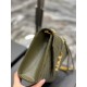 [In stock in seconds]#Envelope #Green with Gold BuckleMedium grain embossed quilted leather envelope bagClassic is timeless, the beauty of the sky V pattern spelling diamond pattern of caviar, Italian cowhide with eye-ca