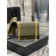 [In stock in seconds]#Envelope #Green with Gold BuckleMedium grain embossed quilted leather envelope bagClassic is timeless, the beauty of the sky V pattern spelling diamond pattern of caviar, Italian cowhide with eye-ca