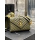 [In stock in seconds]#Envelope #Green with Gold BuckleMedium grain embossed quilted leather envelope bagClassic is timeless, the beauty of the sky V pattern spelling diamond pattern of caviar, Italian cowhide with eye-ca