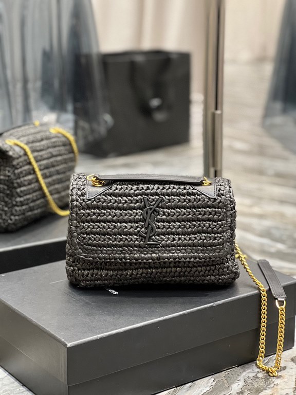 [In stock in seconds]  straw woven bag fast fallNiki woven bag to la~Full of artistic atmosphere , Raffia grass weaving is very solid, super texture, French lazy wind, daily with private clothes will not be wrong single 