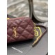 [In stock in seconds]Counter latest BECKY rhombic quilted double zipper clutch bag, made of original lambskin with quite delicate feel, with rhombic quilted pattern and simple iconic logo, atmospheric classic and versati