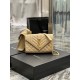 [In stock in seconds]#Envelope# Apricot Gold BuckleSmall grained embossed quilted grain leather envelope bagClassic is timeless, the beauty of the V grain quilted diamond caviar pattern, very wear-resistant, Italian cowh