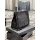 [In stock in seconds]                  _Medium-gloss crocodile print with black hardware for a cool look! There is a magnetic buckle in the middle of the bag, which guarantees the safety of the bag's use; Inside there is