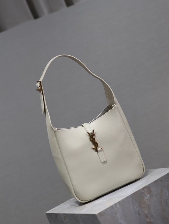 [Original Leather] White_LE 5A7 Underarm Bag This year's hot vintage underarm bag has been very popular, the leather is fine and smooth, and the bag design is very simple and high quality, the capacity is enough to use, 