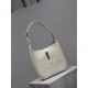 [Original Leather] White_LE 5A7 Underarm Bag This year's hot vintage underarm bag has been very popular, the leather is fine and smooth, and the bag design is very simple and high quality, the capacity is enough to use, 