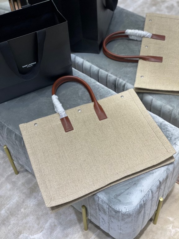 [Spot seconds to send]Rive Gauche Tote Bag, left bank shopping bag  , from custom linen material to hardware in to silk screen, every detail I demand perfection! zp purchased open mold customization, seriously, this is t