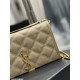 Becky_22.5cm Almond#Becky Diamond Quilted Lambskin Chain BagThis is one of the most beautiful bags from the Love at First Sight collection! The diamond-shaped quilted pattern exudes a diamond-like glamor! The gold Y logo