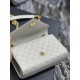 [In stock in seconds]#Envelope #White Gold BuckleSmall grained embossed quilted grain leather envelope bagClassic is timeless, the beauty of the V grain quilted diamond caviar pattern, very wear-resistant, Italian cowhid