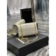 [In stock in seconds]#Envelope #White Gold BuckleSmall grained embossed quilted grain leather envelope bagClassic is timeless, the beauty of the V grain quilted diamond caviar pattern, very wear-resistant, Italian cowhid