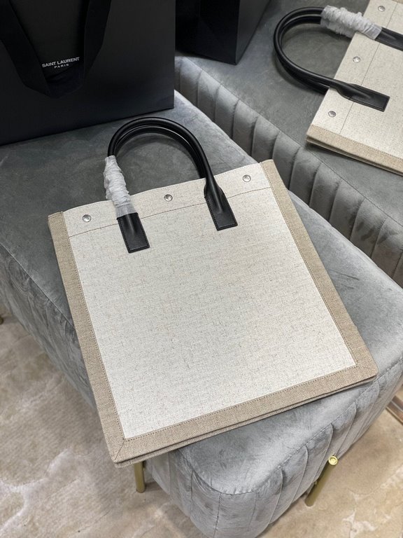 [spot seconds][Vertical] _ Rive Gauche Tote Bag, left bank shopping bag  , from custom linen material to hardware in to silk screen, every detail I ask for perfection! zp purchased open mold customization, seriously, thi