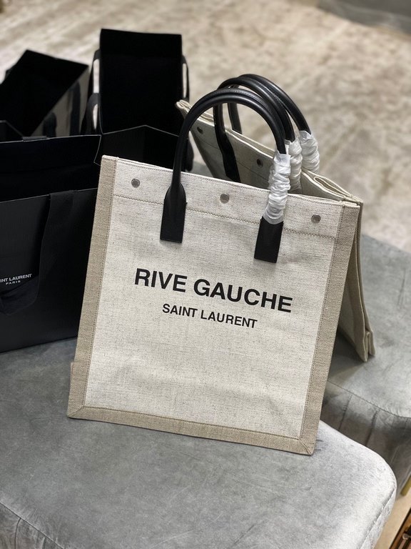 [spot seconds][Vertical] _ Rive Gauche Tote Bag, left bank shopping bag  , from custom linen material to hardware in to silk screen, every detail I ask for perfection! zp purchased open mold customization, seriously, thi