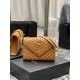 [In stock in seconds]#Envelope #Caramel Gold BuckleMedium grain embossed quilted leather envelope bagThe classic is timeless, beautiful out of the sky V pattern spelling diamond pattern of caviar, Italian cowhide leather